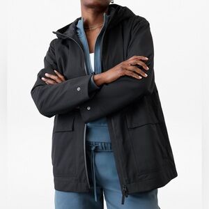 Athleta Utility Rain Jacket Black XS/TP